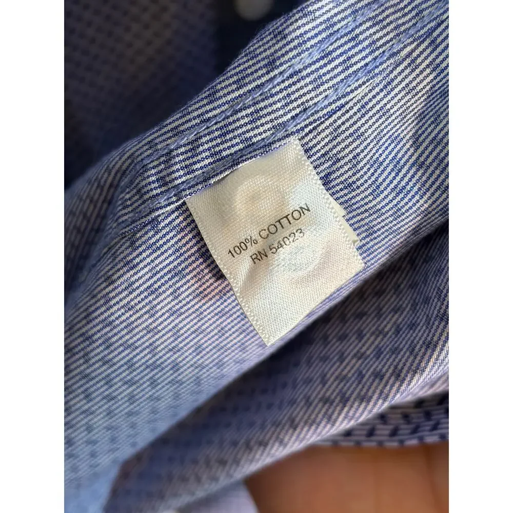 Banana Republic, Tailored Slim-Fit Denim Elbow-Patch Button-Down Shirt, XL‎ Tall